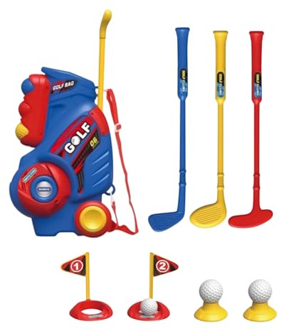 Fyrdyn Golfset Für Kleinkinder,Interaktives Kinderspiel - Lernspielzeug Für Kinder Drinnen Draußen Garten Rasen Zuhause Geburtstag Weihnachten