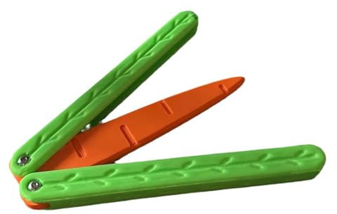 MOTOULAX Morotskniv vikbar söt stressavlastning bärbar hög säkerhet hållbar plast 3D-tryckkniv leksak för familjespel fest