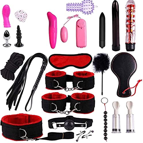 Día Pack Juegôs Bǒǹdâgê Hombres Kît Ṣȅxô Pareja Placer B`D`S`M Juguetes para adultôs Fitness Juguetes êróticôs Šêsxualȅs para Parejas Ofertas ŠêxualêsRojo -24f