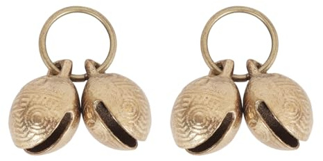 Alide 2 campanellini in rame extra rumorosi per cani, ciondoli in ottone per collare, accessori per animali domestici, campanellini in rame vintage per cani di piccola taglia e gatti