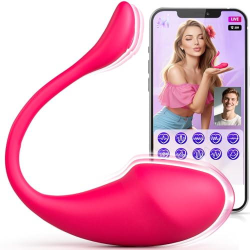 ECRVOM Sex Toys Dildo Vibrator Egg, App Control Wearable Panty Vibrators with 10 Vibrations, Long Distance AI Sync G spot Clitoral Anal Dildo Bullet Vibrator, Anal Plug Adult Sex Toy for Men Couples