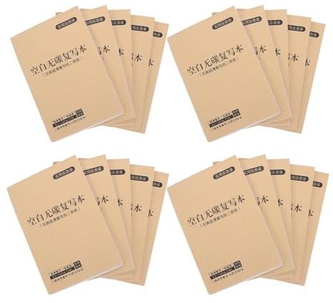 ADOCARN 20-Pack Kolofritt Kvittohäfte Fakturaformulär Beställningsbok med Dubbelkopior Smudgefri och Användning För Företag och