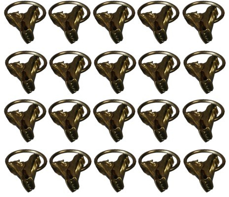 Liedeco Ringklammern für Spannseile, Seilspanngarnituren, 20 Stk vermessingt