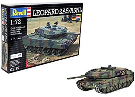 Revell Modellbausatz Panzer 1:72 - Leopard 2A5 / A5NL im Maßstab 1:72, Level 4, originalgetreue Nachbildung mit vielen Details, 03187