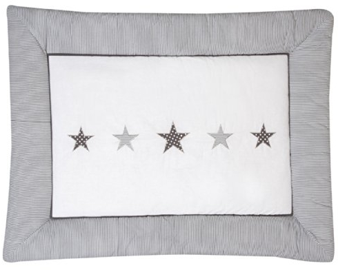 Schardt Krabbeldecke mit Stickerei 100x135 cm Stern grau