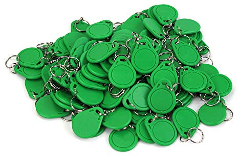 OBO HANDS (paket med 100) vattentät ABS 13,56 MHz ISO14443A MF Classic 1K NFC RFID Token, rfid keyfob, rfid etikett 100 Pieces of Green