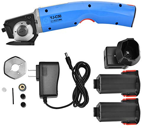 4500rpm 35W Electric Scissors Rechargeable Fabric Leather Cloth Cutter Shears Round Knife Cloth Cutting Machine 100-240V US Plug