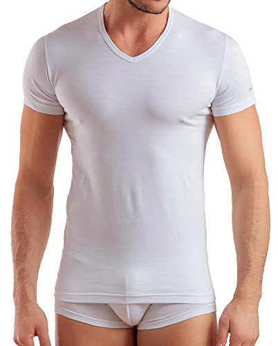Enrico Coveri Maglietta Intima Uomo Scollo V Offerta 3 E 6 Pezzi, Maglia Uomo in Cotone BIELASTICO ET 1001 (3 Pezzi.Bianco, M)