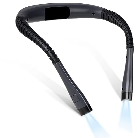 ADORIC Neck Reading Light, Book Light for Nighttime Reading, with 3 Colors and 3 Brightness Levels, Rechargeable Neck Lamp Up to 80 Hours for Reading, Knitting, Camping, Repairing [Energy Class F]