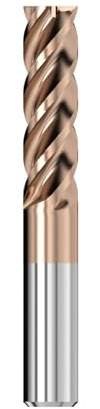 Cleqee 1 styck hårdmetall skaftfräs, 20 mm fyrkantsfräs, AlTiN-belagd, 4 blad CNC spiral-hårdmetallborr, bladlängd 70 mm x total längd 150 mm x skaftdiameter 20 mm för metallträ