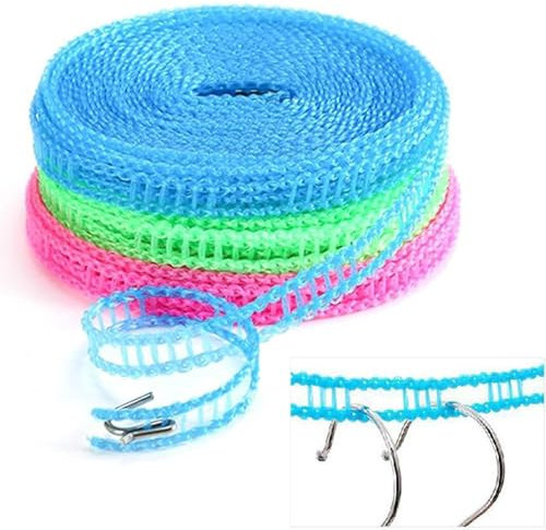 3PCS Fili Per Stendere Il Bucato Esterno,Corda Per Stendere i Panni Esterno,Stendibiancheria Da Viaggio Portatile,Per Interni ed Esterni,Da Campeggio,Da Viaggio
