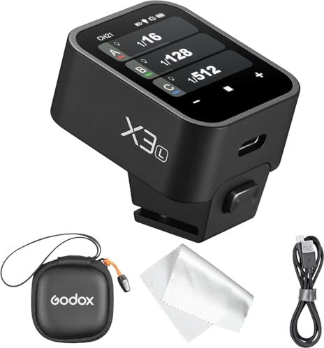 Godox X3 Blitzauslöser für Leica - OLED-Touchscreen-Blitzsender Mit Integriertem Lithium-Akku, LTTL Kabelloser Blitzauslöser