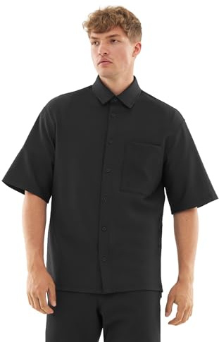 Johnny Urban Camisa de Manga Corta Hombre - Mason - Camisa Oversize con Bosillo en el Pecho - Casual Shirt para Verano, Playa, Festivales - 240 gsm - Liso