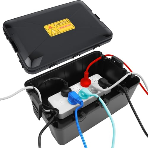 Pack of 10 Electronic Junction Boxes, Outdoor Distribution Box, Electrical Junction Box Housing (32 x 21.2 x13.2 cm) Outdoor Electrical Box Waterproof Extra large 7 Cable Entry Weatherproof