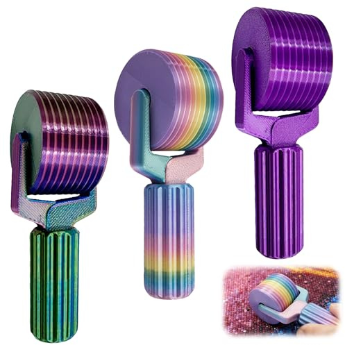 3PCS Diamond Painting Roller 3D Printed Diamond Art Roller Non-Stick Diamond Painting Accessories Craft Tools for Smooth Pressing Diamond Art Accessories for Rhinestone Embroidery DIY Projects
