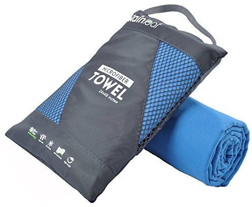 Rainleaf Microfiber Towel Perfect Travel & Gym & Camping Towel. Quick Dry - Super Absorbent - Ultra Compact - Lightweight. Suitable for Trip, Beach, Shower, Backpacking, Pool