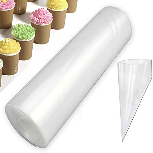 Chikanb Sacchetti per Pasticceria Professionali, 1 Rotoli 50 Pezzi sac a Poche USA e Getta, Addensato Sacca Pasticceria, abbellire Biscotti, Cupcakes, Torta Decorazione, Kitchen Craft, Extra Spessa