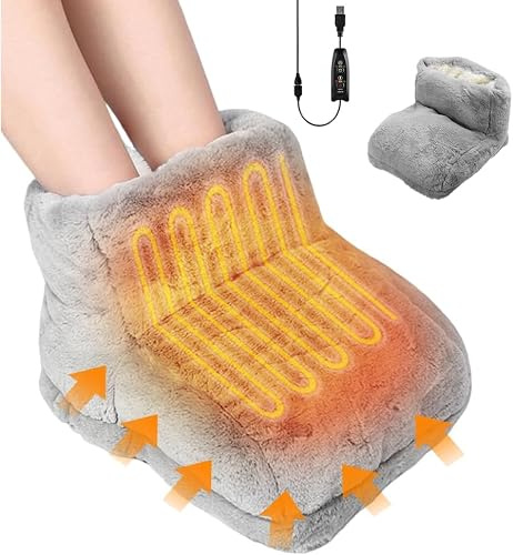 Gobesty Scaldapiedi, Scalda Piedi Riscaldamento, Elettrico Scaldapiedi con 3 Livelli di Temperatura, Sacco da Piedi Elettrico, Riscaldamento Elettrico dei Piedi, Fodera Lavabile