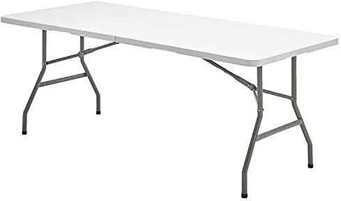 PAPILLON 8044730 Tavolo Pieghevole Rettangolare Multifunzione, Portatile, Resistente, Multiuso, 244 x 76 x 74 cm. Colore Bianco, 0, Multicolor, único
