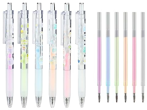 Bewudy Schnell Trocknender Klebestift, Auftragen von Kleber wie Beim Schreiben, Kleber Stift für Crafting Scrapbooking Fotoalbum Karte Machen Kinder Schule Zubehör（6pcs & 6 Ersatzkerne)