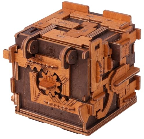 WOODEN.CITY Escape Room - Caja de rompecabezas de madera 3D para adultos y adolescentes, caja de rompecabezas de acertijo secreto con mecanismo de caja de pista, kit de caja de rompecabezas de madera