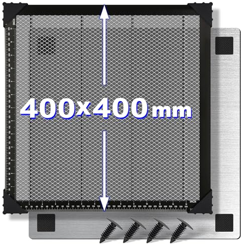 Oversevenls Honeycomb Table de travail pour machine à graver laser 400x400x22mm, Table de Lit Laser en Nid d'Abeille Avec plaque en aluminium Dissipation Rapide de la Chaleur, Compatible avec Différen