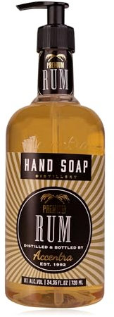 Accentra Handseife in Flasche in Rumflaschen-Optik, 720ml Handseife im Pumpspender, Flüssigseife, Rum-Duft, nachfüllbar
