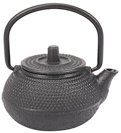 Foemey Tetera de hierro fundido estilo japonés de 50 ml + tetera con colador