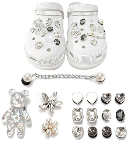 FreeSkill Schuh Charms – Bunte Schuh-Anstecker für Kinder & Damen, PVC-Stecker Set zur Schuhdekoration, DIY Deko-Accessoires für Clogs, Blumen Deko zum Personalisieren & Gestalten