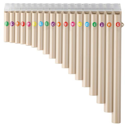 Deekec 18 Pfeifen Panflöte C-Taste – Instrumenten-Design für einfaches Spielen, perfekt für Schüler und Lernen, Anfänger, (Lvory)