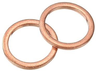 QUARKZMAN Rondella Piatta M14, 12 Pezzi Rondelle Piatte in Rame 18mm Diametro Esterno 2mm Spessore Guarnizione metallo ad Anello per Viti Bulloni Dadi