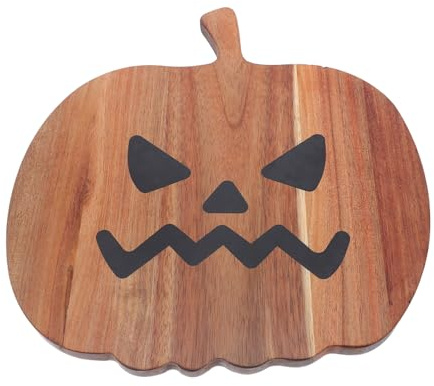 Luxshiny Vassoio in Legno Forma Per Decorazioni Autunnali Piatto Portatutto Per Snack e Antipasti Per Feste Halloween e Riunioni