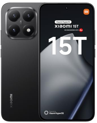 XIAOMI 15T Smartphone 12GB+256GB, 6.83 120Hz Eye-care Amoled Display, 50MP Leica Summilux Optical Lens, 5500mAH Battery, MediaTek Dimensity 8400-Ultra, Black (2 Years Warranty+No In-box Charger
