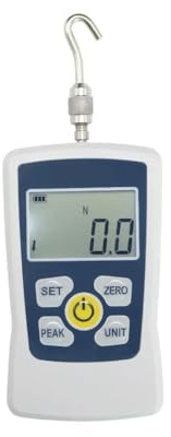 Medidor de fuerza portátil 2 N a 500, medidor digital empuje y tracción, estuche almacenamiento, pantalla LCD retroiluminada automática for laboratorio enseñanza mecánica Para Física Mecánica(500N)