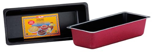 IBILI, Molde para Repostería Cake, para Tartas, Bizcochos, Pan. Rectangular, Aluminio, color rojo. 30x11x7 cm Aluminio