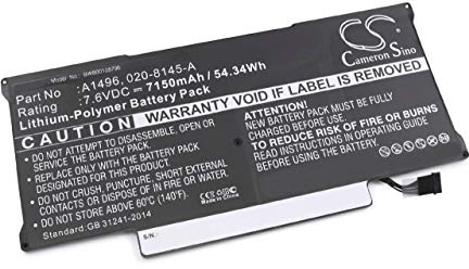 vhbw Akku kompatibel mit Apple MacBook Air 13 A1466 2012, A1466, 13 A1466 2013 Notebook (3500 mAh, 3,7 V, Li-Polymer)