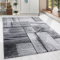 HomebyHome Teppich Wohnzimmer 80x150 cm Läufer Flur Teppich Schwarz und Grau Kurzflor Holzoptik - Teppich Schlafzimmer, Esszimmer, Küche Flauschiger Extra Weich Tepich Waschbär - Carpet Living Room