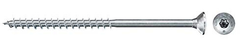 Fischer 670019 Viti Power Fast II FPF CTP 3,0x40 per Legno o Truciolare, Filetto Parziale, Torx, Testa Svasata Piana, Zincatura Bianca (500 Pz.), Blu Passivato