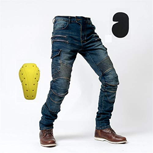 YXYECEIPENO Men's Motorcycle Motorcycle Pants Cycling Jeans 4 Detachable Protective Gear, Anti-falling Protective Gear Suitable For Outdoor Motorcycle Riding And Horse Riding The Best Gift Choice