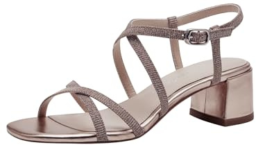Tamaris Damen Sandalette mit Blockabsatz, rosa, 41 EU