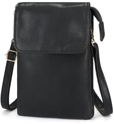 UBOSRE Handytasche zum Umhängen Leder Kleine Handy Umhängetasche Damen Mini Crossbodytasche mit Geldbörse Handy Schultertasche Damen Geschenke