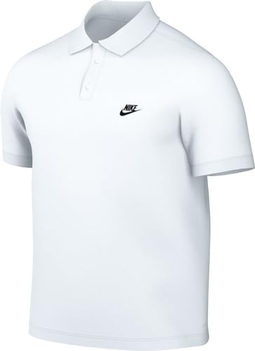 Nike Men's Shirt M NK Club SS Polo Pique, White/Black, FN3894-100, M