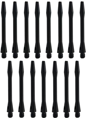 Goldyida 15 Stück Dartschäfte Pro Grip Dart Stems Aluminium Dart Schäfte Dart-Schäfte Dartpfeile Zubehör 2BA 45mm Dartschaft 2BA Universalgewinde, Passend für Soft Oder Steel Darts.