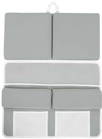 ibasenice Repose-Genoux et Coudière de Bain Rembourrés, Tapis Antidérapant Confortable pour Bain Bébé, Protection Souple et Imperméable pour Parents, Idéal pour Maison et Jardinage - Gris