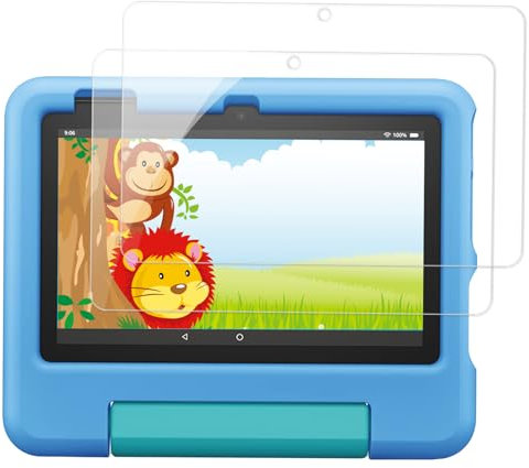 RRICHH 2 Pack Screen Protector for 7/7 Kids Tablet (2022 12th), Ultra-Clear Touch Sensitive, Anti-Scratch, Straight Tempered Glass Screen Protector, HD Display, 9H Hardness, Anti-Fingerprint