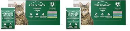 by Amazon Aliment Complet pour Chats Adultes, Sélection au Poisson en Sauce, 4.8 kg, 48 Lot de 200g