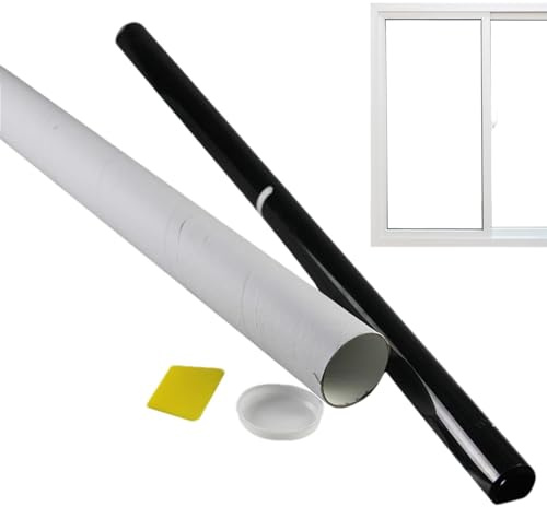 Film de protection solaire pour vitre de voiture, film noir pour fenêtre de voiture, film noir pour fenêtre de confidentialité pour rayons UV, 5 % de transmission de lumière -