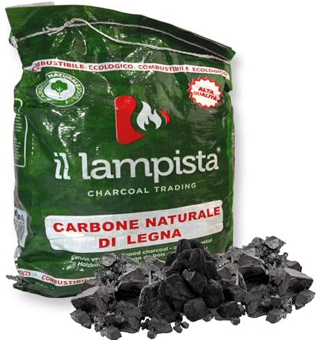 Sicignano | Carbone di Legna Carbonella KG.2,5 Combustibile 100% Ecologico per Barbecue Brace Fornacella Griglia Grigliata Falò, Sacco di Carbone Vegetale