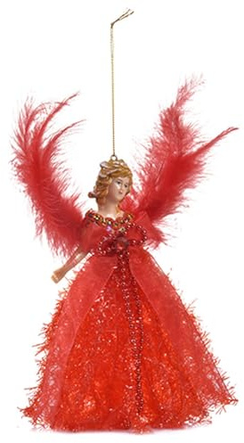 Cime de Sapin - 22cm de Sapin Ange - Ange pour Sapin de Noel, Décoration de Sapin, Décoration de Noel et Décoration D'Intérieur