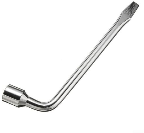 Yuanpgky Chiave professionale per ruote da 17/19/21 mm, resistente, con dado esagonale, chiave a bussola, strumento manuale per auto, con manico estensibile, per cambio e riparazione pneumatici (19 mm